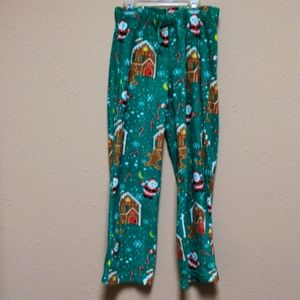 Christmas Xmas green pj pajamas medium ladies